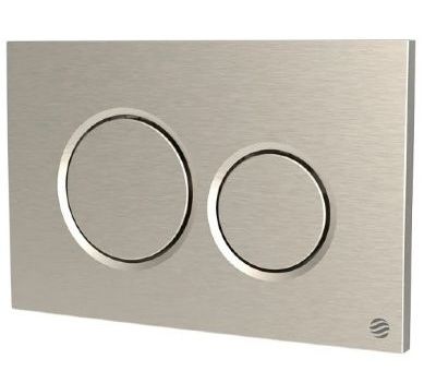 THOMAS DUDLEY DRIFT BRUSHED NICKEL VANTAGE/MINIFLO DUAL FLUSH 242mm x 156mm x 12mm PUSH PLATE, 372925